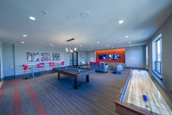 Resident lounge with billiards table